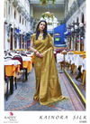 Golden Colour Latest Designer Fancy Festive Wear Heavy Printed Banarasi Silk Sarees Collection 111001